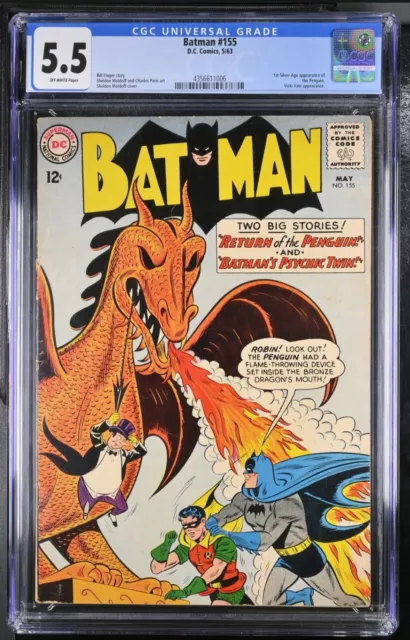 Batman #155 D.C. Comics, 5/63 CGC 5.5 1st Silver Age Appearance of Penguin