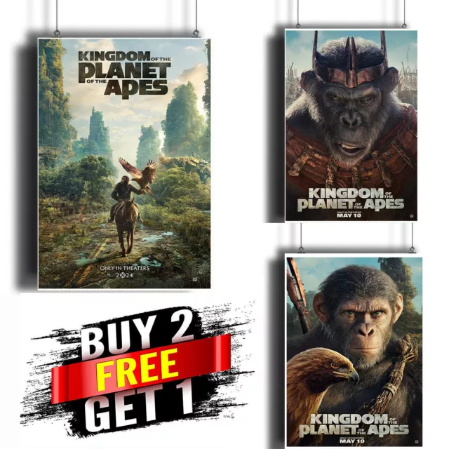 Kingdom Of The Planet Of the Apes La Planète Des Singes Poster Film 2024 A3 - A4