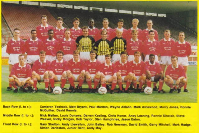 Bristol City Football Team Photo>1990-91 Season