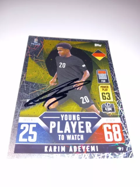 Trading Card signiert Karim Adeyemi DFB Borussia Dortmund NEU