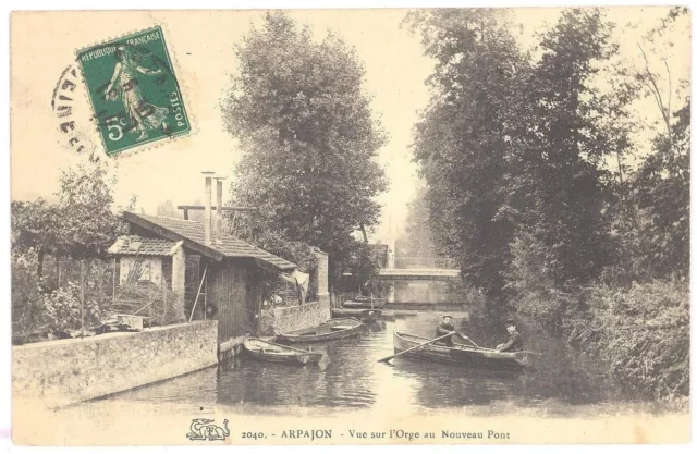 CPA 91 - ARPAJON (Essonne) - 2040. Vue sur l'Orge au Nouveau Pont