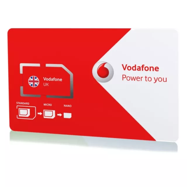 Sim Anonima Legale 100% Vodafone Uk Pronta Per L'uso!!!