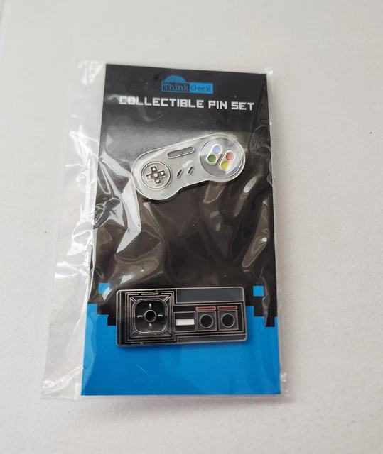 ThinkGeek Retro Gaming Pins Super Famicon SNES & Master System Controller