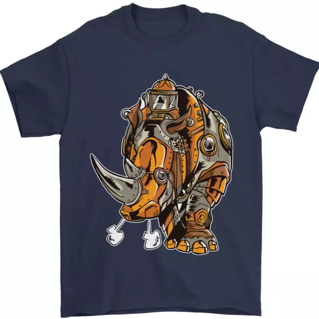 Steampunk Rinoceronte de Rhino Camiseta Hombre 100% Algodón