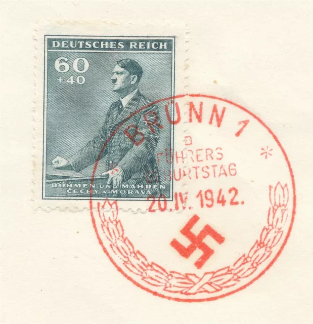 Lot Stamp Germany Bohemia Czechoslovakia Sc B9-12 1942 WWII Hitler FDC U 3