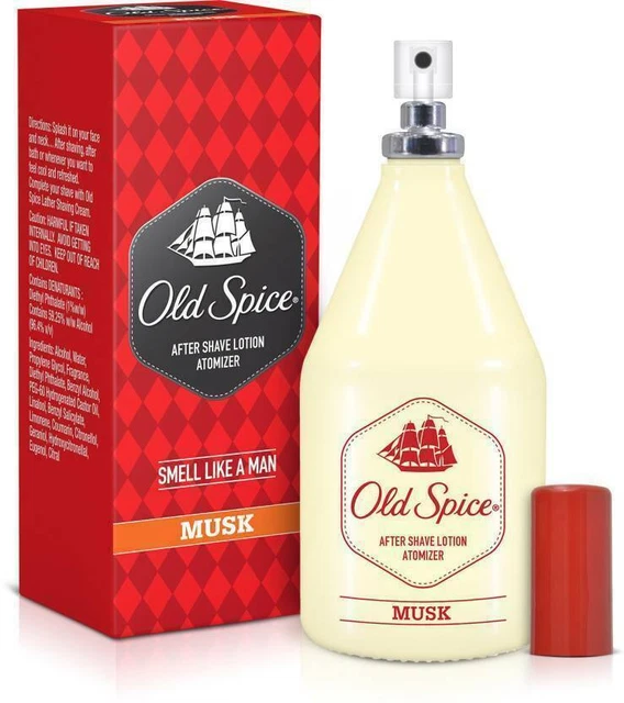 Old Spice Loción Para Después Del Afeitado - Atomizador De Musk 100 Ml Para...