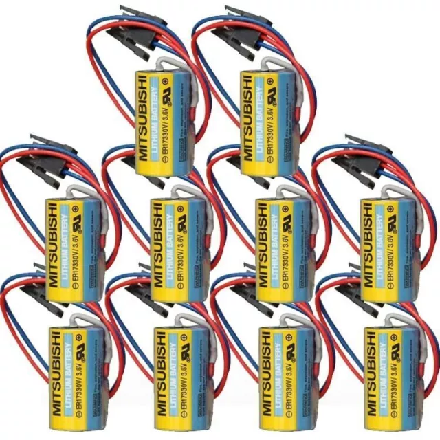 10PCS ER17330V/3.6V Mitsubishi A6BAT PLC Battery For FANUC CNC System