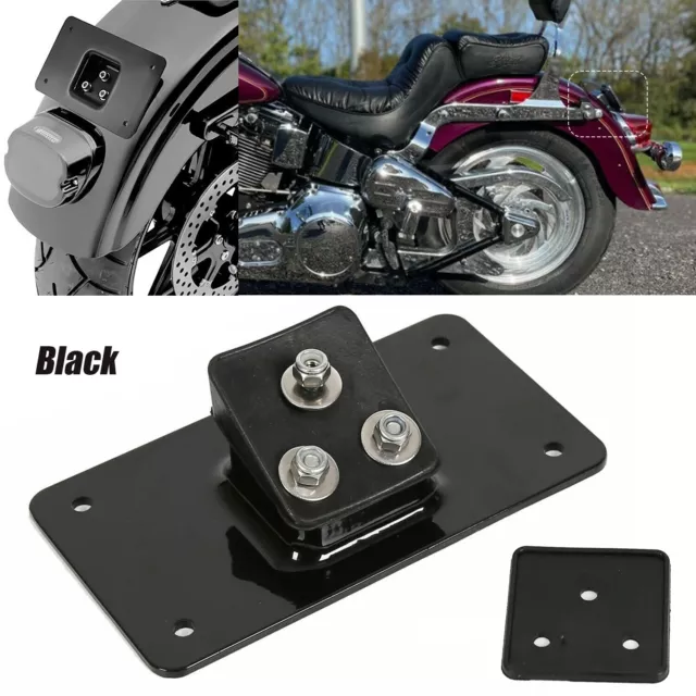 Laydown Tilt License Plate Frame Mount Bracket For Harley Sportster Dyna Softail