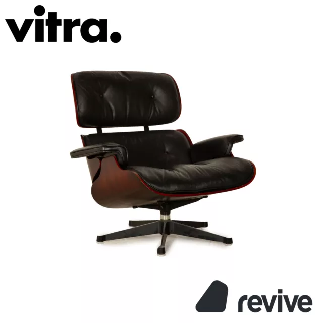 Vitra Eames Lounge Chair Leder Sessel Schwarz