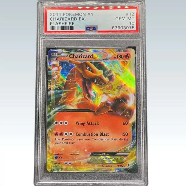 2014 Pokemon XY Flashfire - M Charizard EX 12/106 - PSA 10