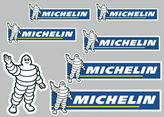 Michelin Stickers/Decals - 7 High Quality Printed and Cut Stickers