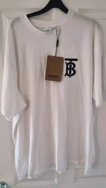 Burberry T Shirt Emerson TB White Oversized XL