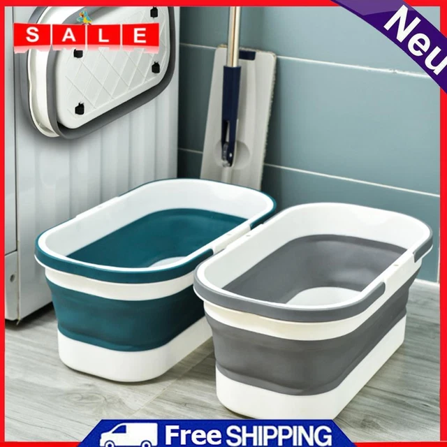 Car Washing Tub Collapsible Wash Bucket with Handle for Camping Traveling Picnic