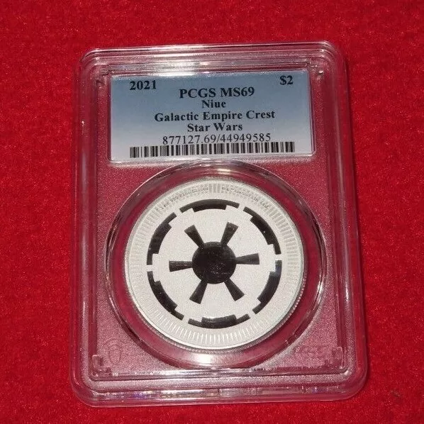 2021 NIUE 1oz Silver $2 Disney's Star Wars Galactic Empire Crest  PCGS MS69 rare