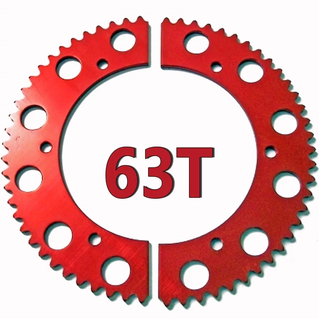 63T (tooth) #35 Chain Split Sprocket Racing Go-Kart Fun Cart Barstool Gear RLV