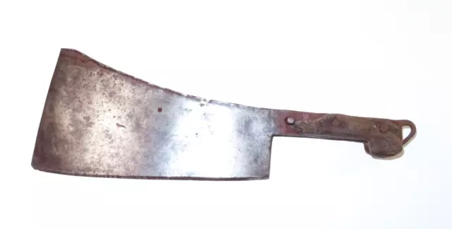 Nice 15Th Century Medieval Large Cleaver Knife With A Shaped Handle
