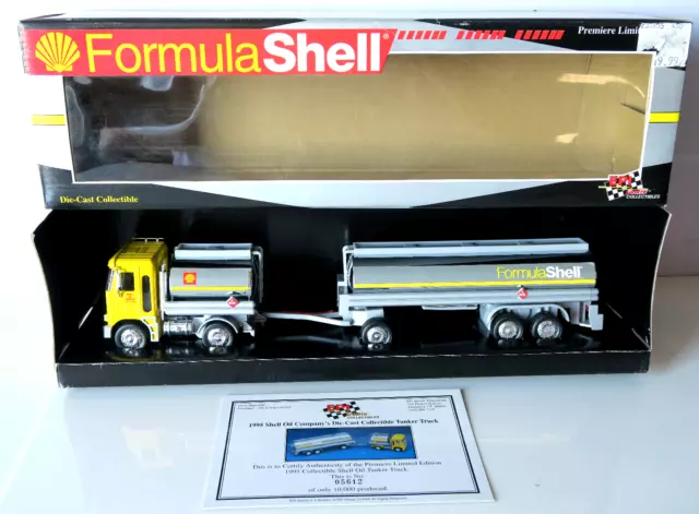 Formula Shell Tanker Truck With Trailer Premiere Ltd Edition Diecast Collectors