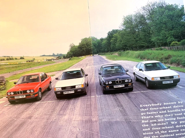 BMW E30 3 SERIES vs AUDI 80 / 2WD vs 4WD VERSIONS CAR MAGAZINE ROAD ...