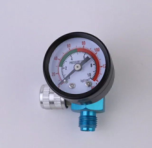 Mini compressed air pressure regulator 13mm pressure reducer with pressure gauge