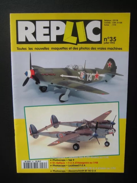 REPLIC n° 35 - YAK 9 - LOCKHEED F-5A - MESSERSCHMITT Bf-110 G-4