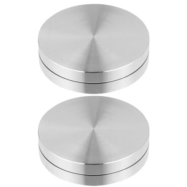 2 Pcs Table Tournante Table À Manger Plateau Tournant En Aluminium Gril Base