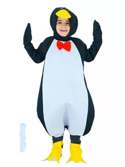 Z-I4-2 Penguin Kids Book Week Costume  Animal Party Costume  4-12 Years Old