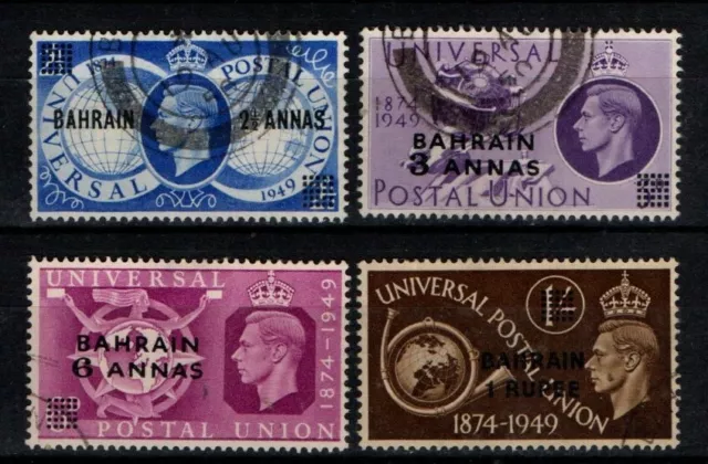 Bahrain 1949 UPU Universal Postal Union SG67-70 Used