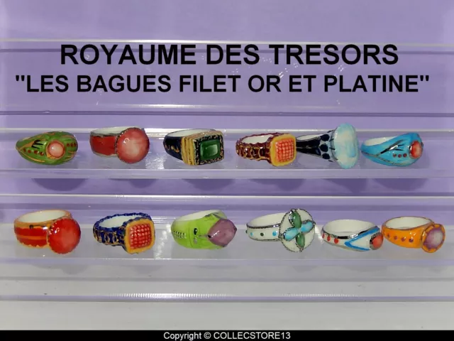 Serie Complete De Feves Tresors Du Royaume -Les Bagues Or Et Platine