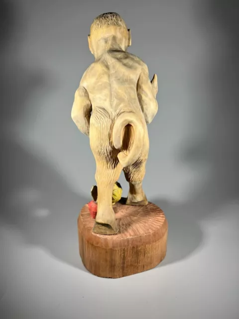 Wooden DEVIL EVIL traditional Handmade Hand Crafted VINTAGE OLD RARE CARVED 2