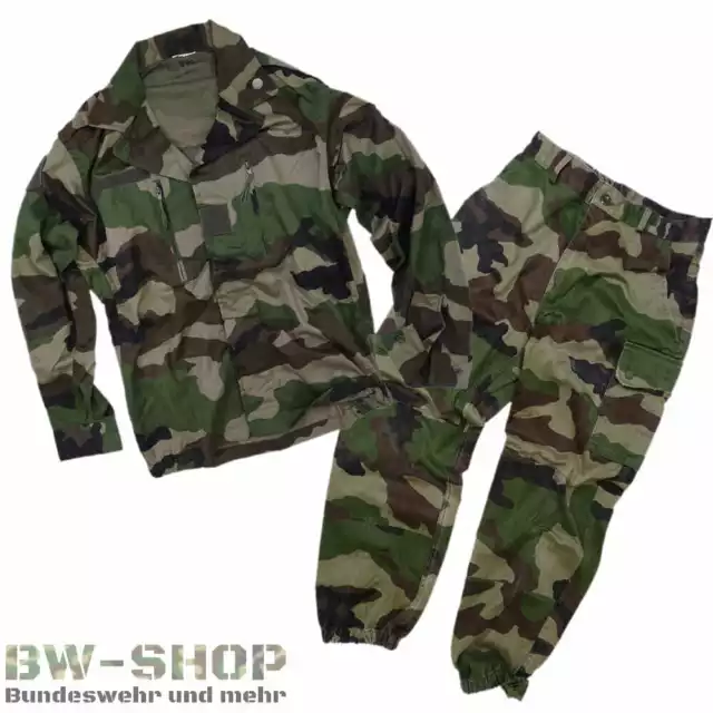 Original Französische Armee Jacke / Hose Cce-Tarn Army Feldhose / Bluse Woodland