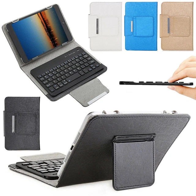 For Samsung 7" 7.9" 8" Tablet Universal Leather Case Cover w/Wireless Keyboard
