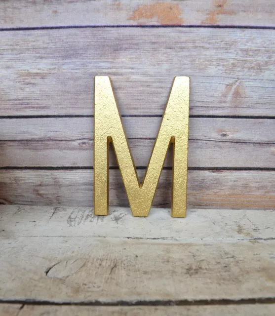 Gold Cast Iron Industrial LETTER 5" tall Alphabet Initial Monogram You Pick