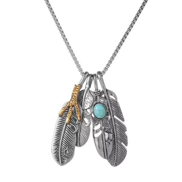 Horse & Western Jewellery Jewelry Native Usa Style Feathers Necklace Silver