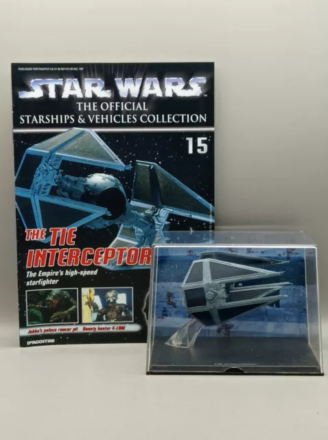 DeAgostini Star Wars Official Starships TIE Interceptor Issue 15 with magazine