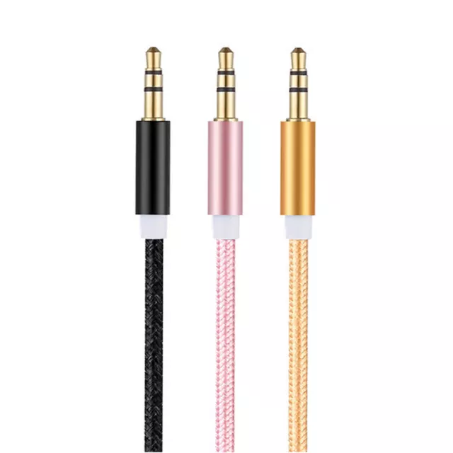 Aux Cable Audio Lead 3.5mm Jack to Jack Stereo Male for Car PC Phone 1m Pink