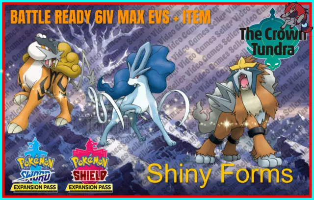 Pokemon Sword and Shield Shiny Raikou 6IV-EV Trained