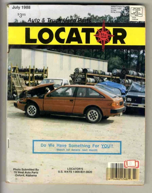 D2220 88.7 LOCATOR (Used parts magazine for cars and trucks in the