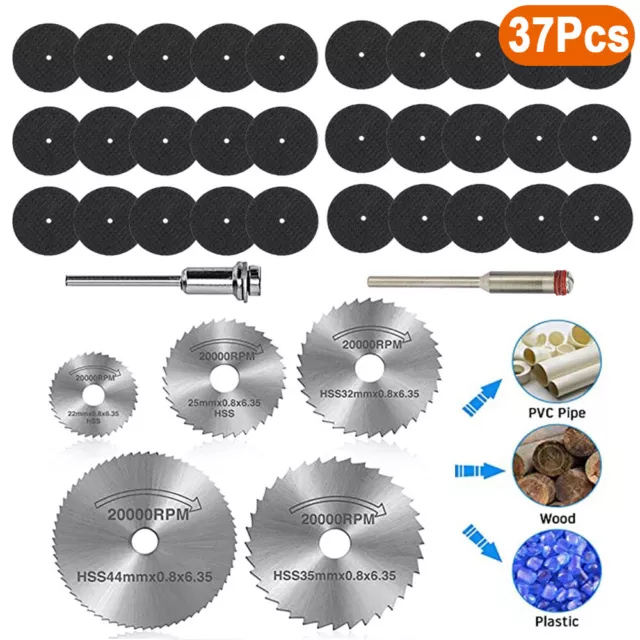 Resin Cutting Disc HSS Saw Blade Kit Dremel Mini Rotary Drill Tool 3mm Mandrel