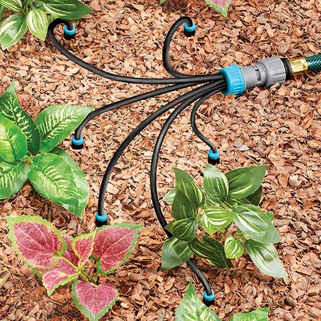 10-Head Automatico Scolapiatti Regolabile Irrigazione Giardino Sistema Kit
