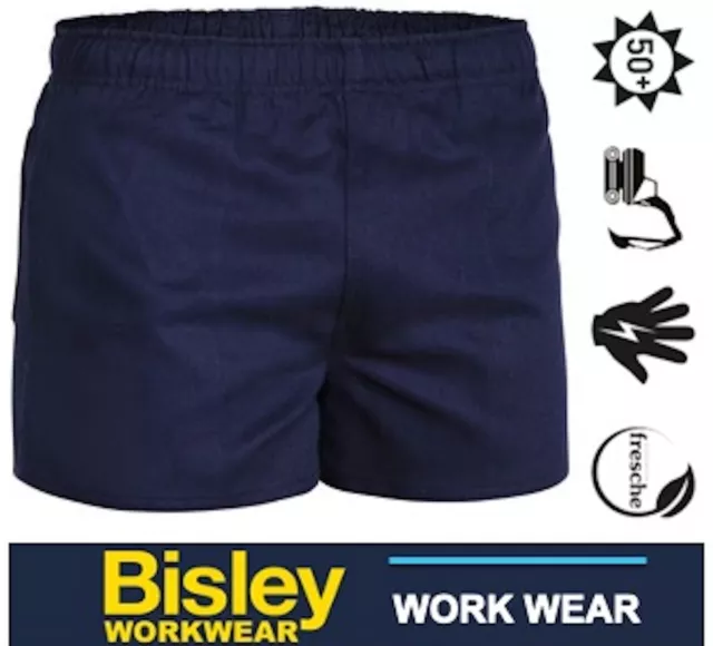 Bisley Workwear - Mens Cotton Drill 310Gsm Rugby Work Short - Bshrb1007