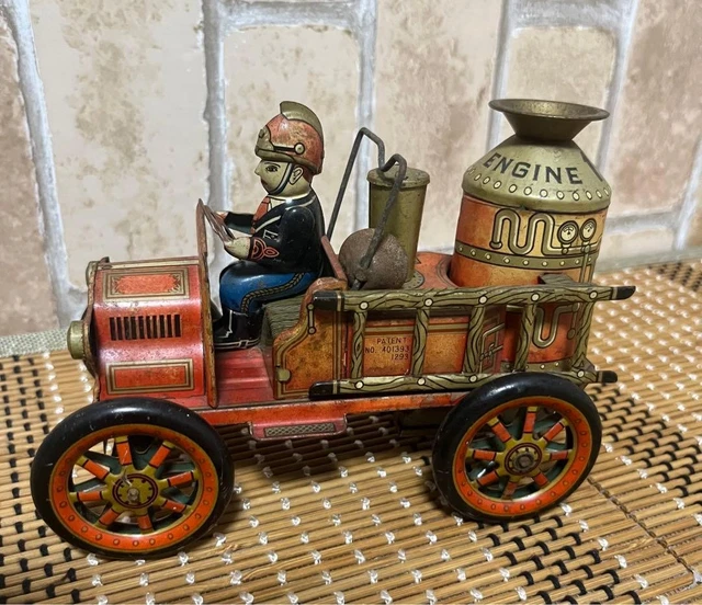 Jouet Ancien Modern Toys Masudaya, Camion De Pompier Avec échelle, état D'usage