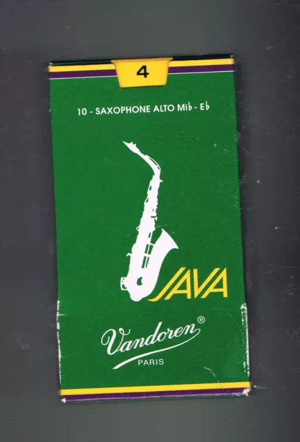 ♫ - BOITE DE 10 ANCHES SAXOPHONE ALTO Mib-Eb - N° 4 VANDOREN - NEUF - ♫