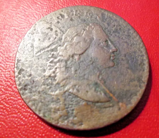 1794 S-24 Large Cent Flowing Hair Vg.Corroded Double struck