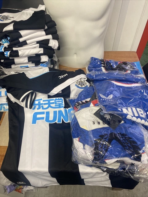Job Lot Football Shirts Glasgow Rangers  Newcastle United 50 Items