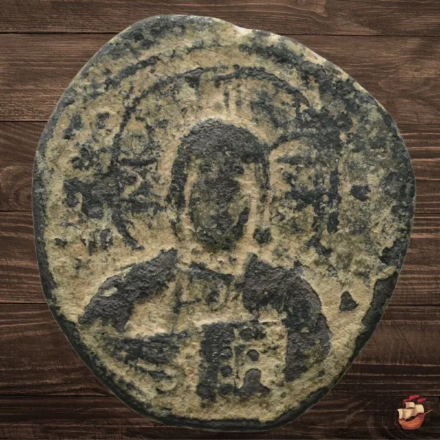 Byzantine Follis coin - Anonymous follis - Basil II Constantine VIII 29mm #2715 2