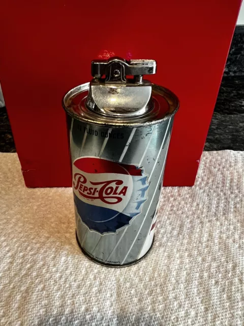Pepsi-Cola cigarette lighter can 1960s never used!