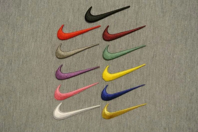 Vintage Rare Nike Swoosh Embroidered Iron-on Patch 3'' X 2