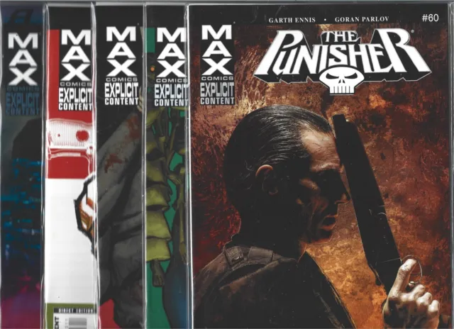 The Punisher Lot Of 5 - #60 #61 #62 #63 Annual #1 (Nm-) Garth Ennis, Marvel