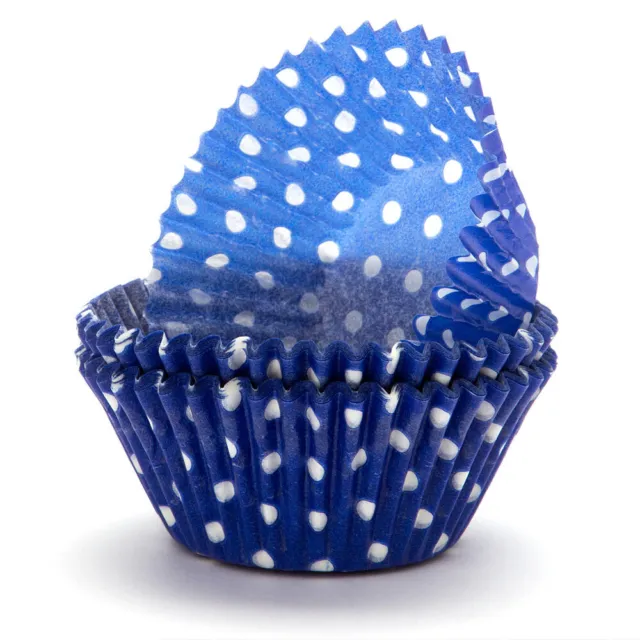 NEW Regency Polka Dot Baking Cups Blue 40pce