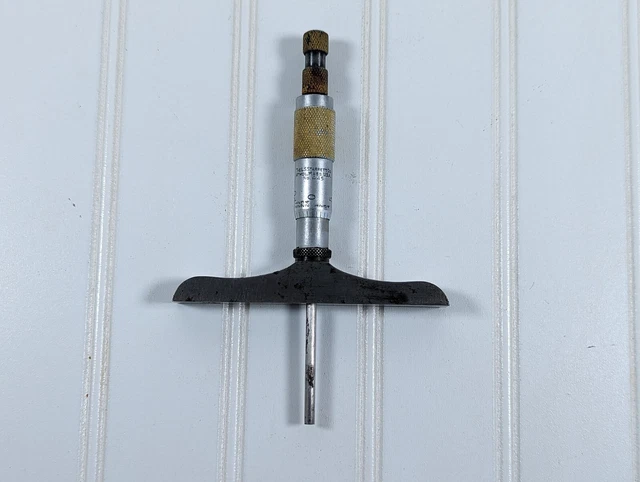 Starrett no 445 Depth Micrometer Made in USA Machinist Tool Free Shipping